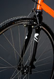 Cotic Components carbon fibre forks keep the front end light and lively.