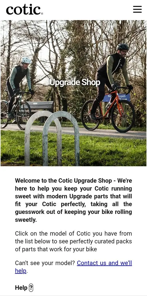 Cotic Upgrade Shop