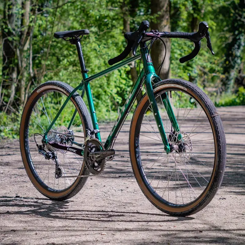 Reduced price size small Escapade, available as frame and fork or built into a complete bike, gravel bike, small, steel frame, carbon forks