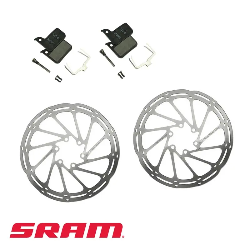 Pack of SRAM rotors and pads - full bike