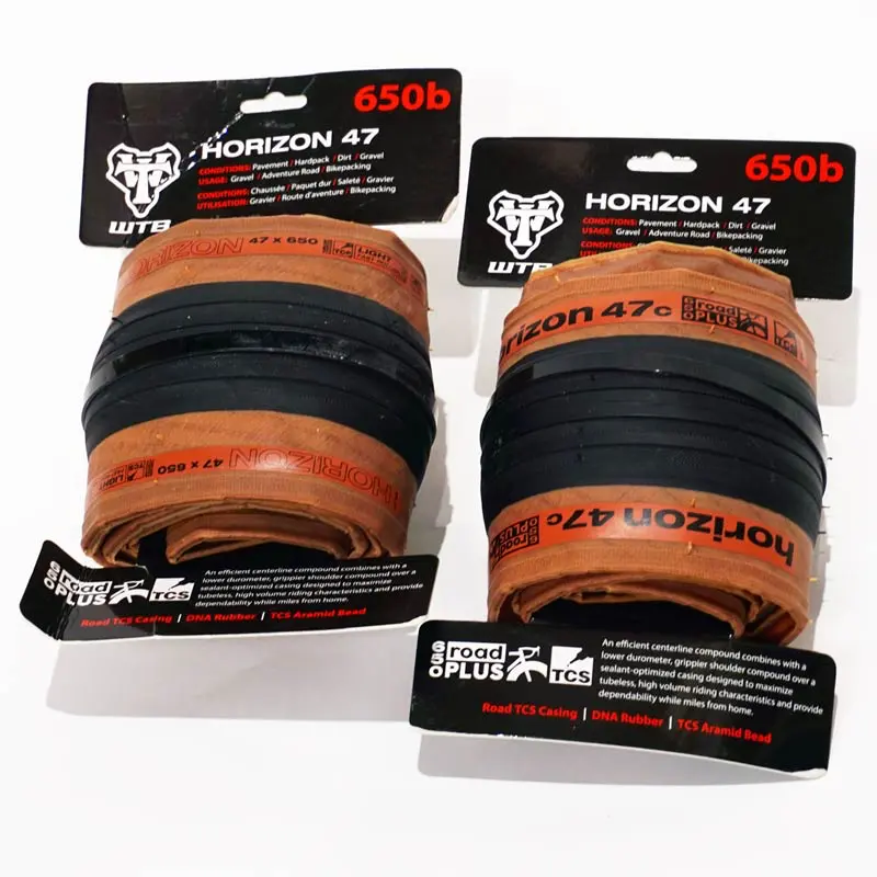 Pair of WTB Horizon RoadPlus 650b 47c skinwall TCS