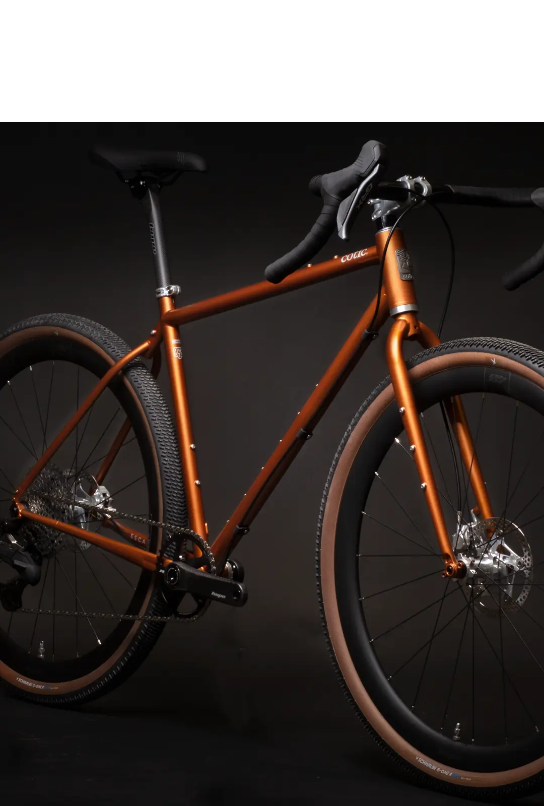 Cotic Escapade, steel gravel bike, UK all-road bike, Reynolds 853, handmade steel bike, gravel commuter, drop bar adventure bike, touring gravel bike, 700c gravel bike, 650b road plus, steel all-road bike, British gravel bike, gravel frameset UK, flat bar gravel bike
