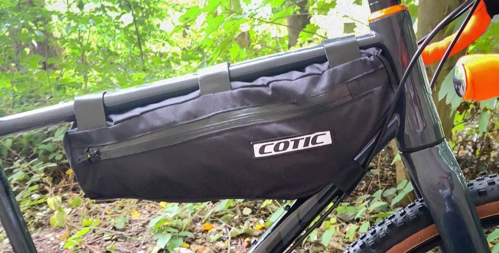 custom fitted frame bag for the Cotic Escapade