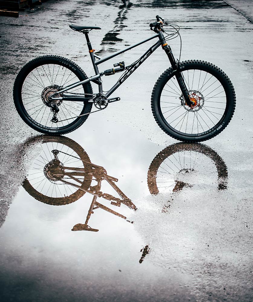 Cotic Jeht in Gloss Metal, steel full suspension mountain bike, 29 mountain bike, 140mm travel, reynolds 853, long geometry