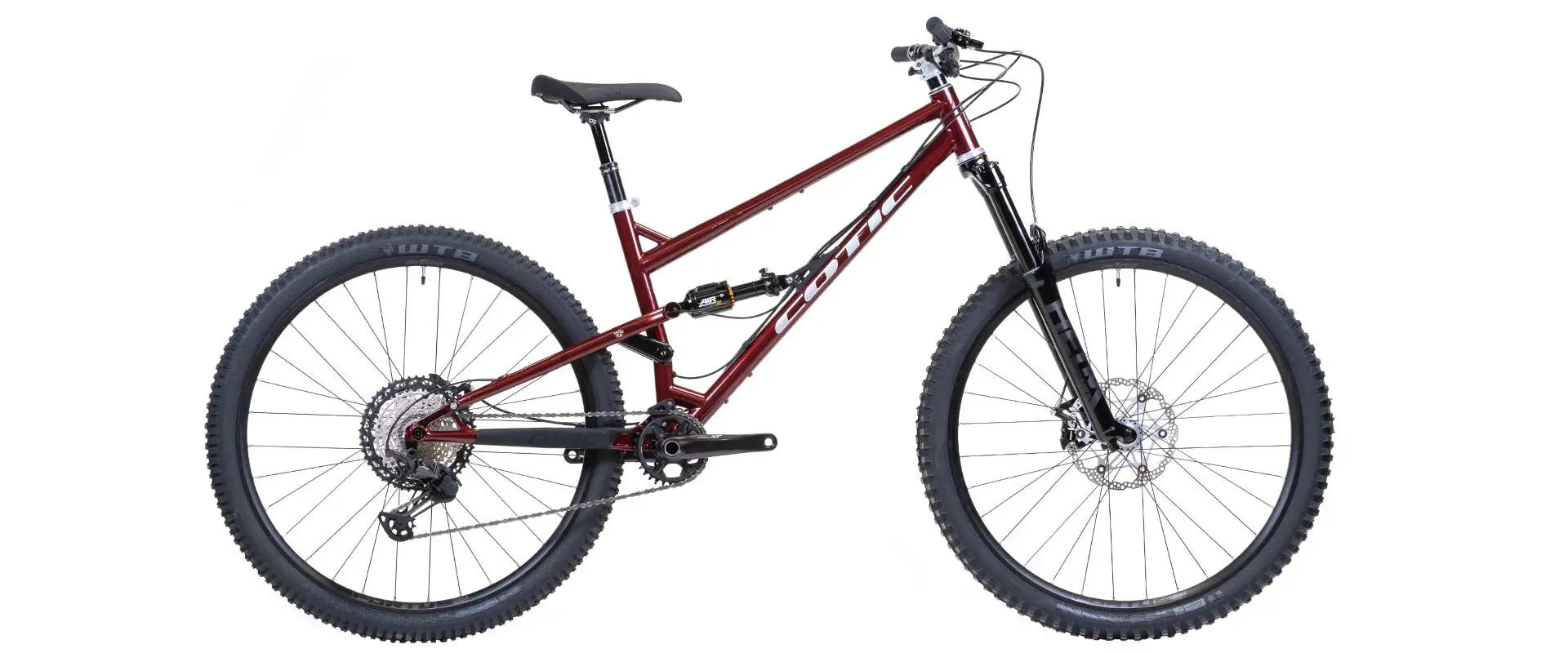 Cotic Jeht in Gloss Crimson Red, steel full suspension mountain bike, 29 mountain bike, 140mm travel, reynolds 853